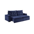 Sofá 2 Lugares Retrátil E Reclinável 250cm Pinheiros  Azul