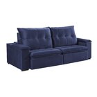 Sofá 2 Lugares Retrátil E Reclinável 290cm Pinheiros  Azul