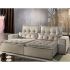 Sofá 2 Lugares Retrátil E Reclinável Adele 2.10m Veludo Bege