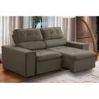 Sofá 2 Lugares Retrátil E Reclinável Atenas Veludo Castor
