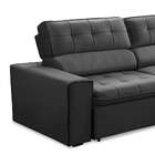 Sofá 2 Lugares Retrátil E Reclinável Atenas Veludo Chumbo