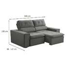 Sofá 2 Lugares Retrátil E Reclinável Atenas Veludo Prata