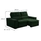 Sofá 2 Lugares Retrátil E Reclinável Atenas Veludo Verde