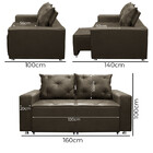 Sofá 2 Lugares Retrátil E Reclinável Bariloche 1.60cm C/ Mola