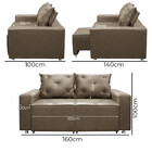 Sofá 2 Lugares Retrátil E Reclinável Bariloche 1.60cm C/ Mola