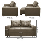 Sofá 2 Lugares Retrátil E Reclinável Bariloche 1.80cm C/ Mola