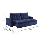 Sofá 2 Lugares Retrátil E Reclinável Com Usb 190cm Pinheiros