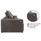 Sofá 2 Lugares Retrátil E Reclinável Com Usb 230cm Macaé Esto