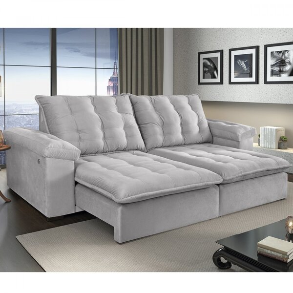 Sofá 2 Lugares Retrátil E Reclinável Com Usb 250cm Itaguaí C