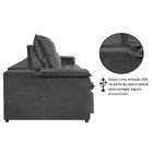 Sofá 2 Lugares Retrátil E Reclinável Com Usb 250cm Pinheiros