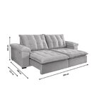 Sofá 2 Lugares Retrátil E Reclinável Com Usb 290cm Itaguaí  C