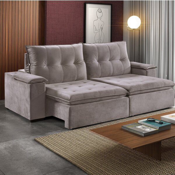 Sofá 2 Lugares Retrátil E Reclinável Com Usb 290cm Pinheiros