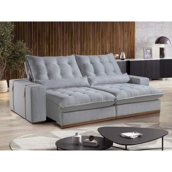 Sofá 2 Lugares Retrátil E Reclinável Detroit 2.10m Molas Ensa