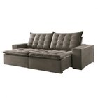 Sofá 2 Lugares Retrátil E Reclinável Júpiter  Cinza Suede