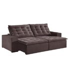 Sofá 2 Lugares Retrátil E Reclinável Júpiter  Marrom Suede