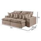 Sofá 2 Lugares Retrátil E Reclinável M-144 Veludo Martins Bege