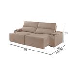 Sofá 2 Lugares Retrátil E Reclinável M-180 Martins Veludo Bege