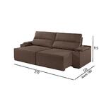 Sofá 2 Lugares Retrátil E Reclinável M-180 Martins Veludo Mar