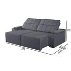 Sofá 2 Lugares Retrátil E Reclinável M-182 Martins Grafite