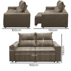 Sofá 2 Lugares Retrátil E Reclinável Madri 1,50m - Suede