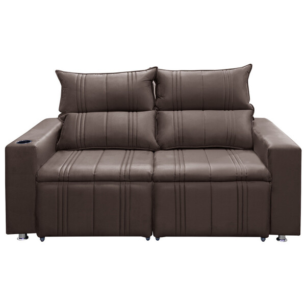 Sofá 2 Lugares Retrátil E Reclinável Madri 1,50m - Suede