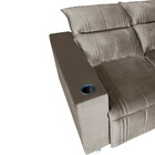 Sofá 2 Lugares Retrátil E Reclinável Madri 1,60m  Suede Bege