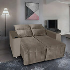 Sofá 2 Lugares Retrátil E Reclinável Madri 1,60m  Suede Bege