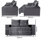 Sofá 2 Lugares Retrátil E Reclinável Madri 1,60m Suede Cinza