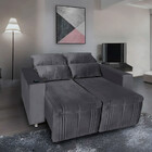 Sofá 2 Lugares Retrátil E Reclinável Madri 1,60m Suede Cinza