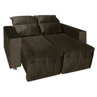Sofá 2 Lugares Retrátil E Reclinável Madri 1.60m Suede Castor
