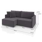 Sofá 2 Lugares Retrátil E Reclinável Malta Veludo Grafite 160