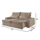 Sofá 2 Lugares Retrátil E Reclinável Martins M-118 Veludo Bege