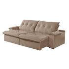 Sofá 2 Lugares Retrátil E Reclinável Martins M-163 Veludo Bege