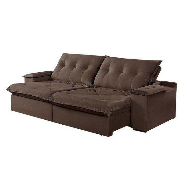 Sofá 2 Lugares Retrátil E Reclinável Martins M-163 Veludo Mar