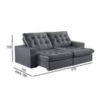 Sofá 2 Lugares Retrátil E Reclinável Martins M-165 Veludo Gra