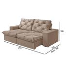 Sofá 2 Lugares Retrátil E Reclinável Martins M-176 Veludo Bege