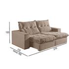 Sofá 2 Lugares Retrátil E Reclinável Martins M-177 Veludo Bege