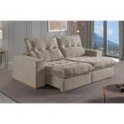 Sofá 2 Lugares Retrátil E Reclinável Martins M-177 Veludo Bege