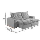 Sofá 2 Lugares Retrátil E Reclinável Martins M-177 Veludo Cin