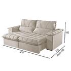 Sofá 2 Lugares Retrátil E Reclinável Martins M-178 Veludo Cre