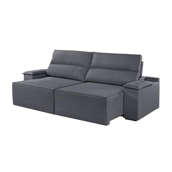 Sofá 2 Lugares Retrátil E Reclinável Martins M-180 Veludo Gra