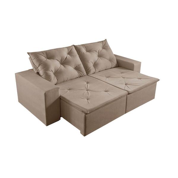 Sofá 2 Lugares Retrátil E Reclinável Martins M-181 Veludo Bege