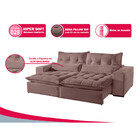 Sofá 2 Lugares Retrátil E Reclinável Máximo 2.10m Veludo Rose