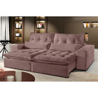 Sofá 2 Lugares Retrátil E Reclinável Máximo 2.10m Veludo Rose