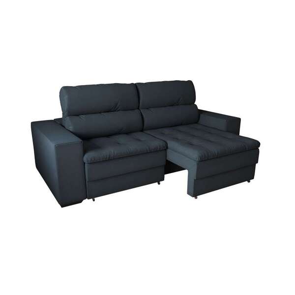 Sofá 2 Lugares Retrátil E Reclinável Montevideo Suede Grafite