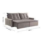 Sofá 2 Lugares Retrátil E Reclinável Slide Com Entrada Usb Ve