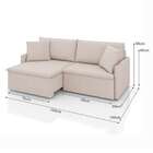 Sofá 2 Lugares Retrátil E Reclinável Stilo Linho Cru 154 Cm