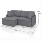 Sofá 2 Lugares Retrátil E Reclinável Stilo Linho Grafite 174