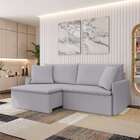 Sofá 2 Lugares Retrátil E Reclinável Stilo Linho Prata 154 Cm