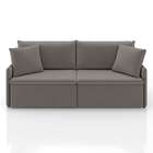 Sofá 2 Lugares Retrátil E Reclinável Stilo Veludo Avelã 154 Cm